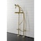 Aqua Vintage CCK8107DX Freestanding Tub Faucet with Supply Line, Stop Valve, Brushed Brass CCK8107DX - alternate 5